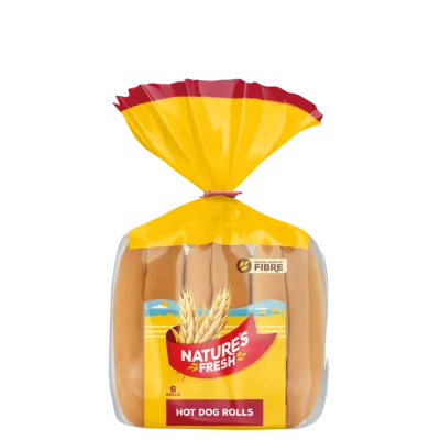 Nature's Fresh Bread Roll Hot Dog 6 Pack 420 g