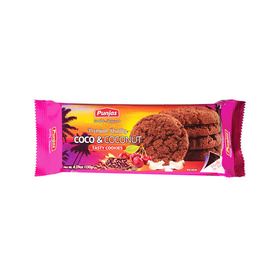 Punjas Coco & Coconut Cookies  130Gm