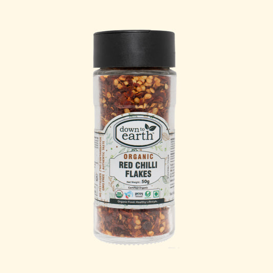 Organic Red Chilli Flakes 50g (Down To Earth)