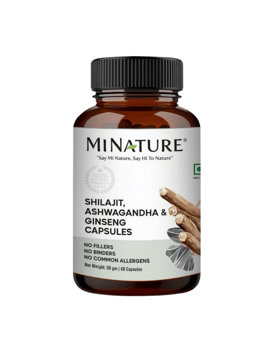 Shilajit + Ashwagandha + Ginseng Capsules