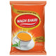 Packaging of Wagh Bakri premium leaf tea showing a cup of tea and the brand logo.