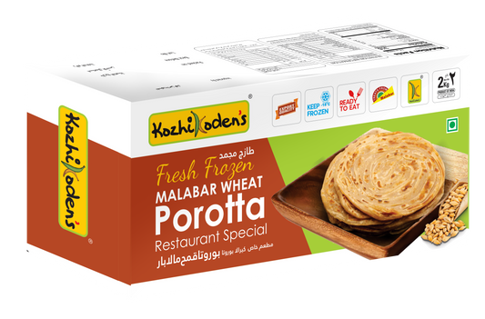 Frozen Malabar Wheat Parotta Rest. Spl 2Kg (Kozhikoden’s)